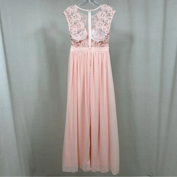 Pink Sweetheart Gown with Cap Sleeves for Prom - Picture 3 of 6